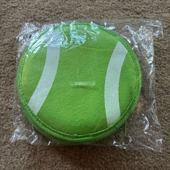 Green Tennis Ball CD Case Holds 12 *New* - Picture 1 of 2